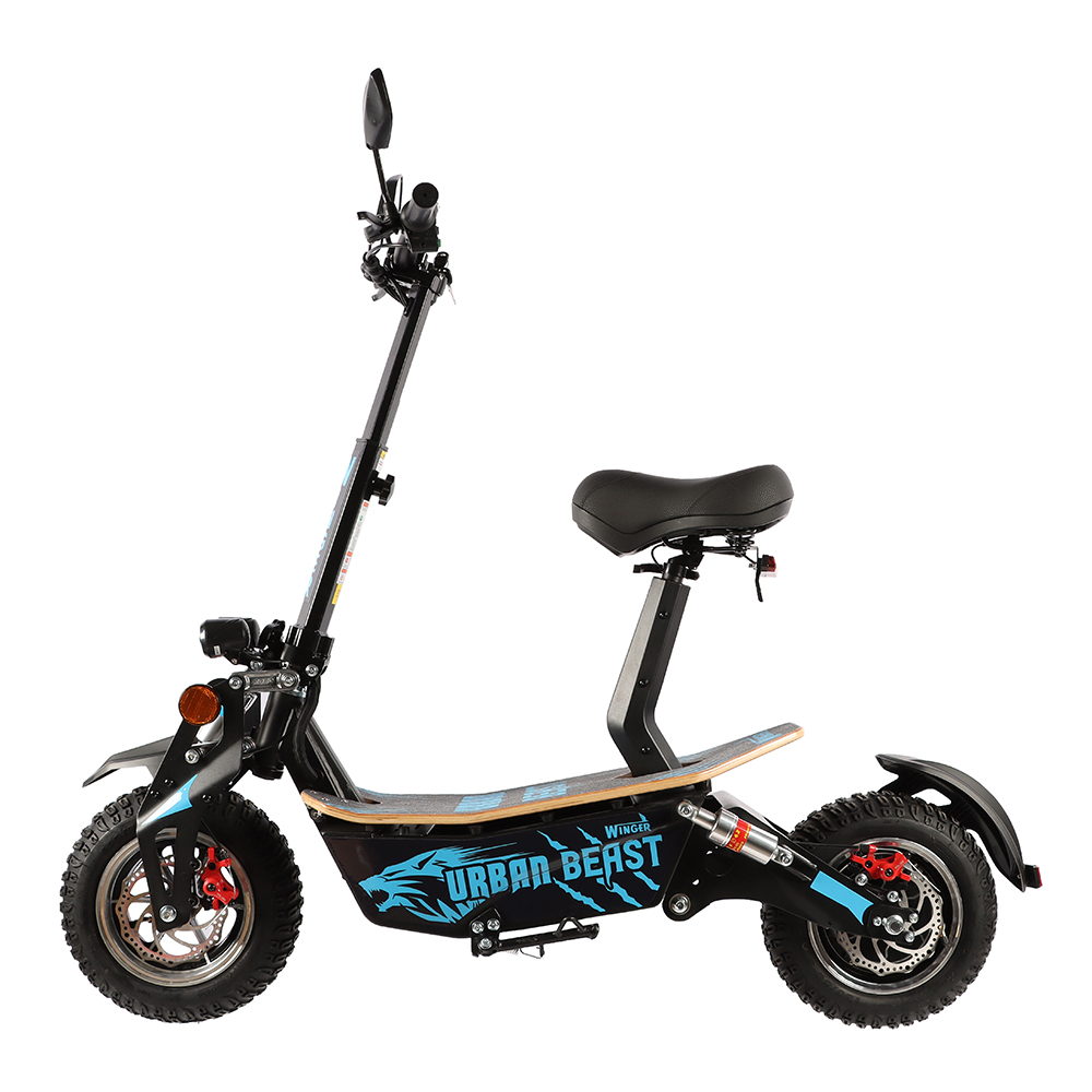 Winger URBAN BEAST Elektroroller 50 km/h mit 2 LED-Frontlichtern