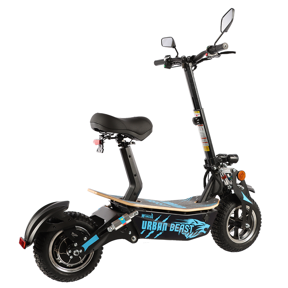 Winger URBAN BEAST Elektroroller 50 km/h mit 2 LED-Frontlichtern